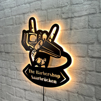 Geschenk für Barber Barbier Shop Friseur Wanddeko aus Holz Friseursalon Hairstyling Studio Geburtstag Jubiläum Barbershop Barbersalon