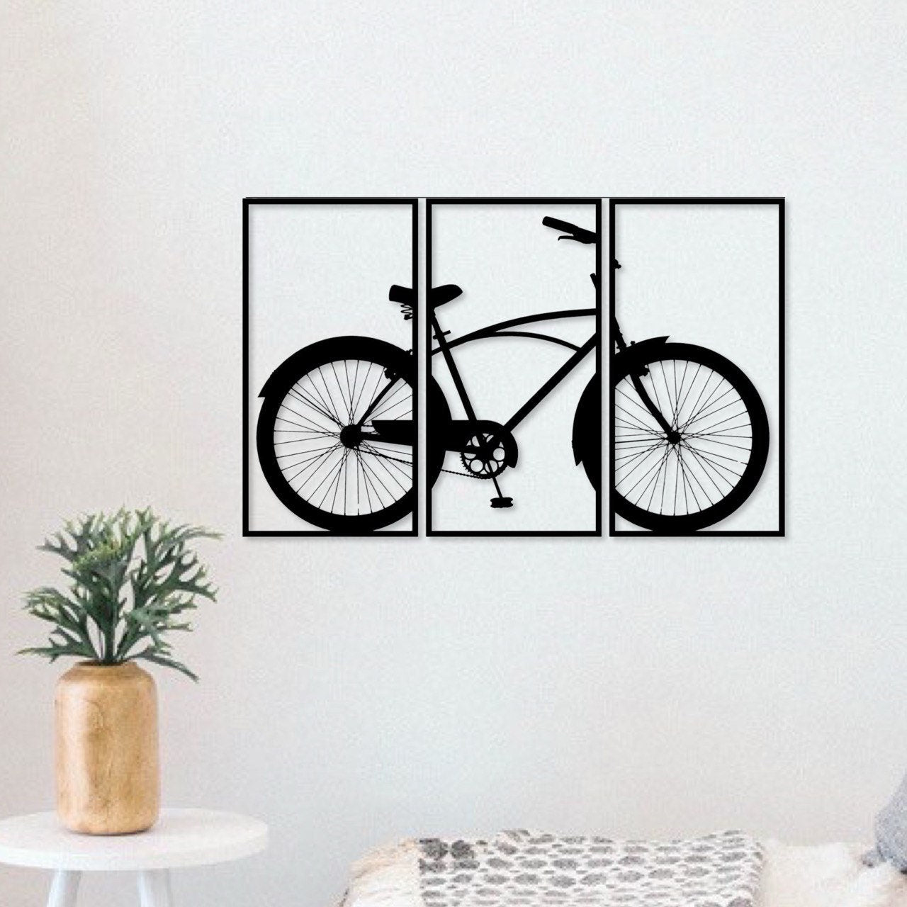Wandbild aus Holz City Cruiser Fahrrad Holzschild zum Aufkleben für Fahrradliebhaber Deko Wandkunst Geburtstagsgeschenk Radler Fahrradsport
