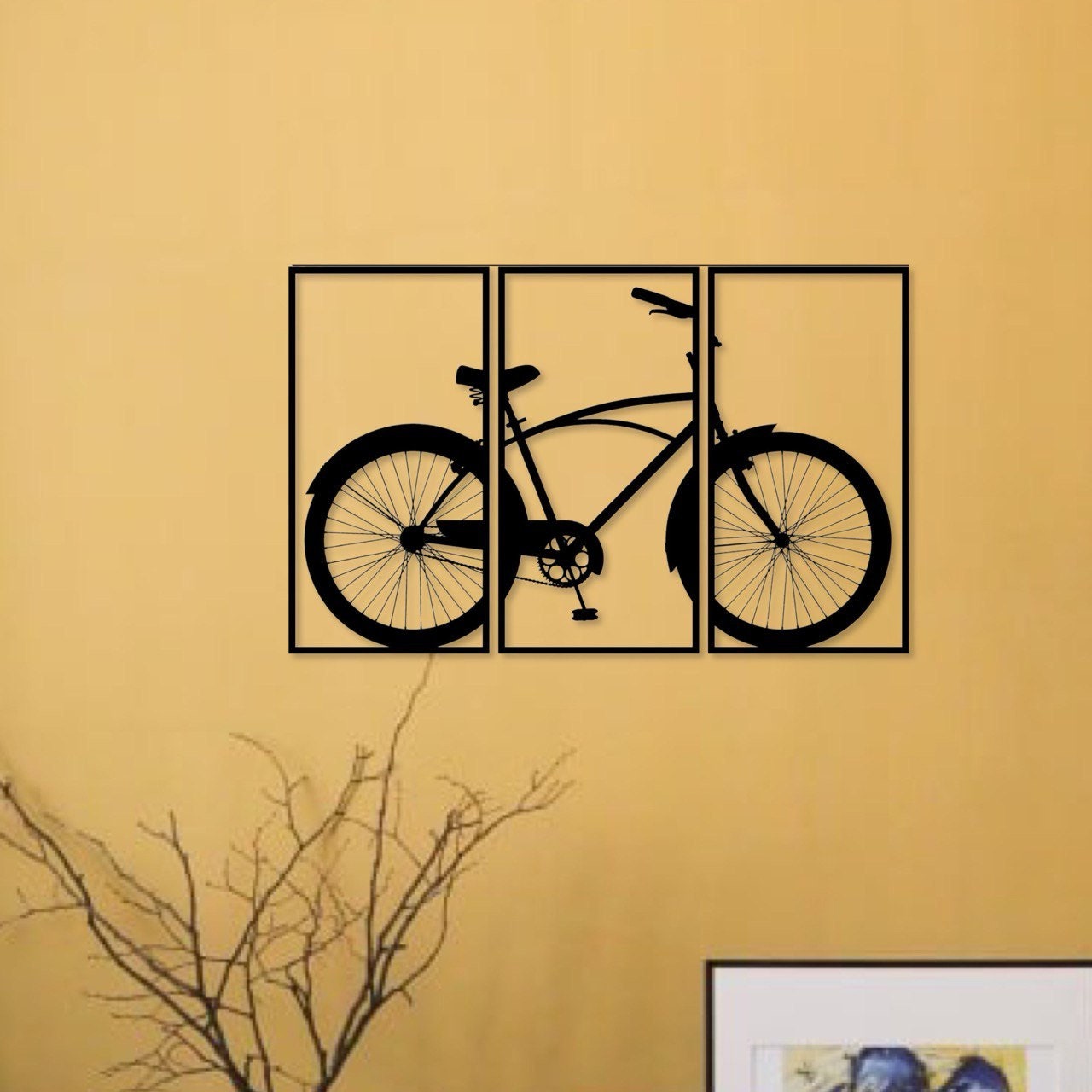 Wandbild aus Holz City Cruiser Fahrrad Holzschild zum Aufkleben für Fahrradliebhaber Deko Wandkunst Geburtstagsgeschenk Radler Fahrradsport