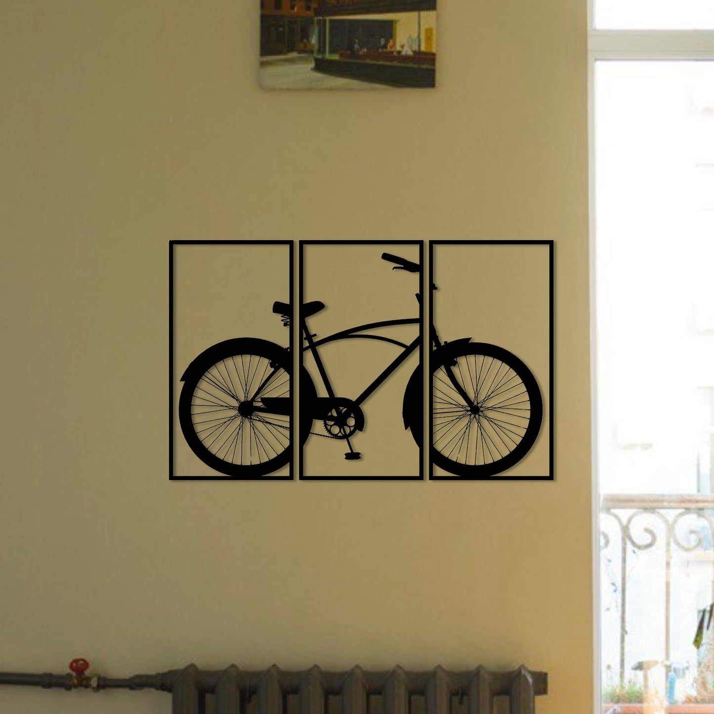Wandbild aus Holz Citybike Crouiser Fahrrad Holzschild zum Aufkleben Fahrradliebhaber Deko Wandkunst Geburtstagsgeschenk Radler Fahrradsport