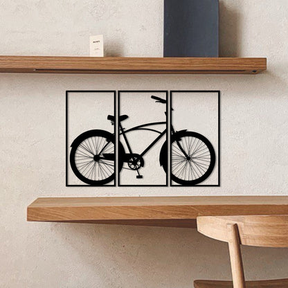 Wandbild aus Holz Citybike Crouiser Fahrrad Holzschild zum Aufkleben Fahrradliebhaber Deko Wandkunst Geburtstagsgeschenk Radler Fahrradsport