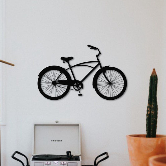 Wandbild aus Holz Vintage Cruiser Fahrrad Holzdeko zum Aufkleben Fahrradliebhaber Deko Wandkunst Geburtstagsgeschenk Radler Fahrradsport