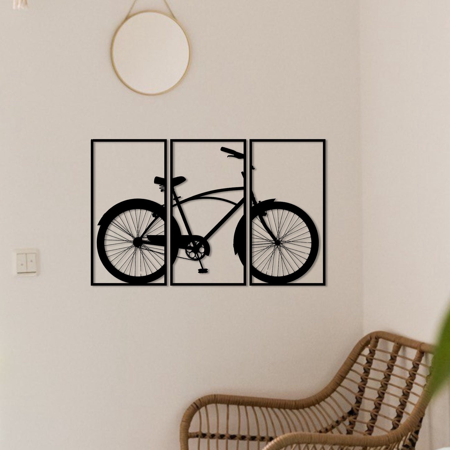 Wandbild aus Holz Citybike Crouiser Fahrrad Holzschild zum Aufkleben Fahrradliebhaber Deko Wandkunst Geburtstagsgeschenk Radler Fahrradsport