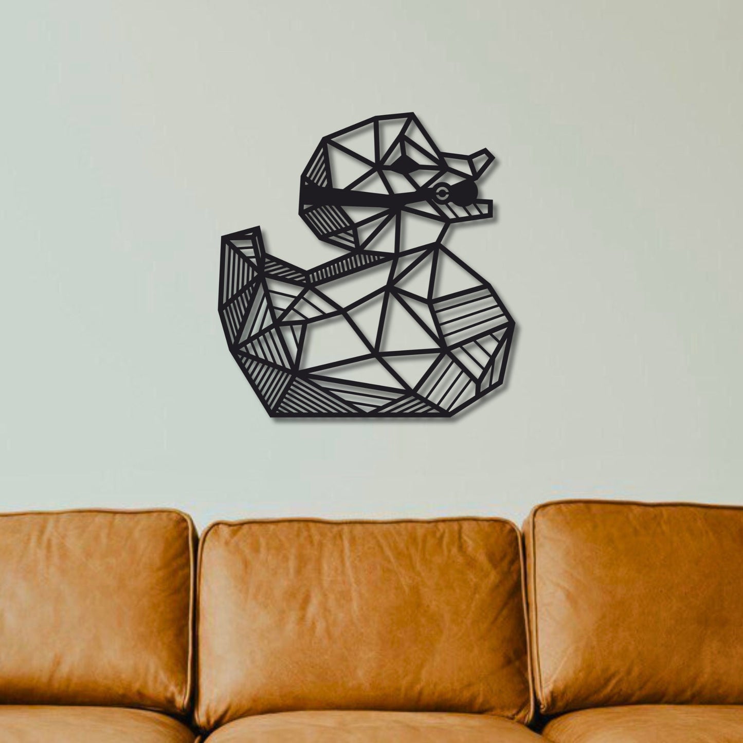 Wandbild aus Holz geometrische Ente Holzschild zum Aufkleben Deko Wandkunst Geburtstagsgeschenk Klebepads Moderne Wandkunst Bondage