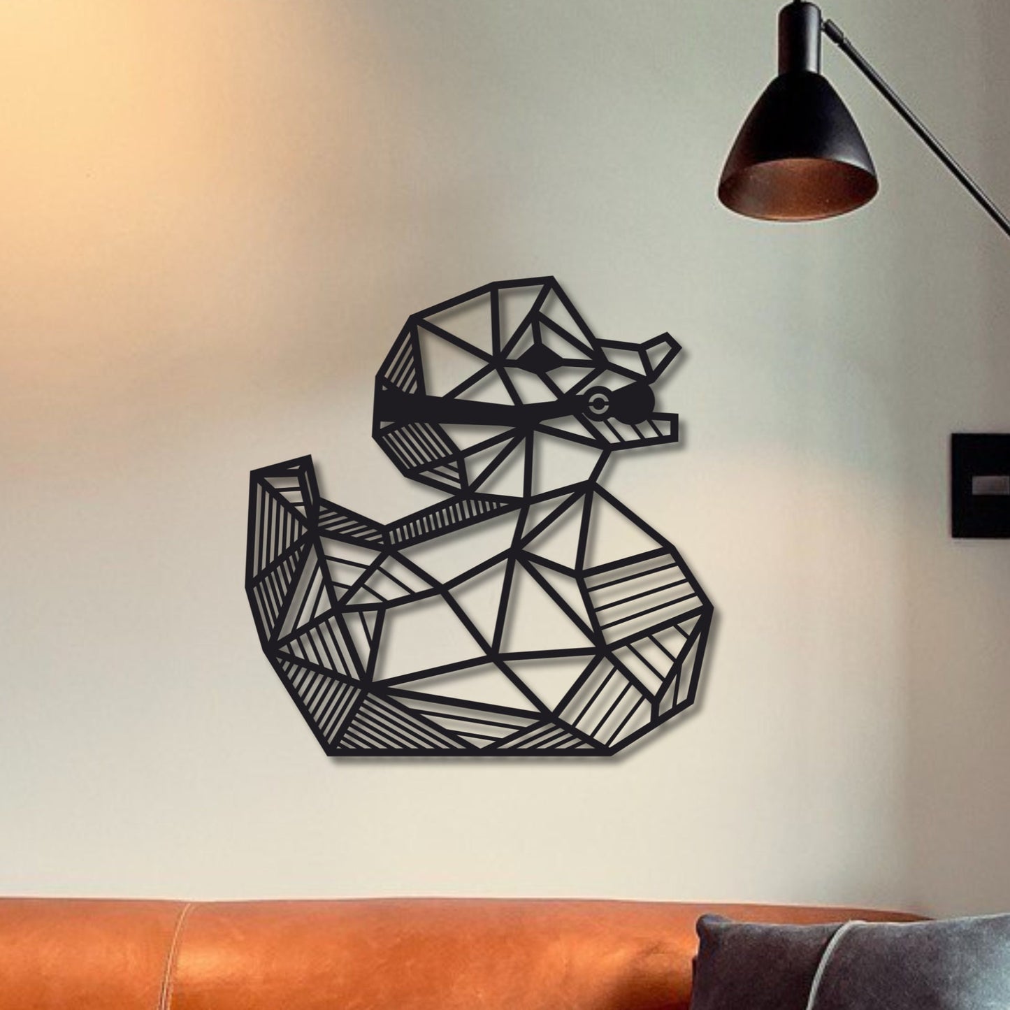 Wandbild aus Holz geometrische Ente Holzschild zum Aufkleben Deko Wandkunst Geburtstagsgeschenk Klebepads Moderne Wandkunst Bondage