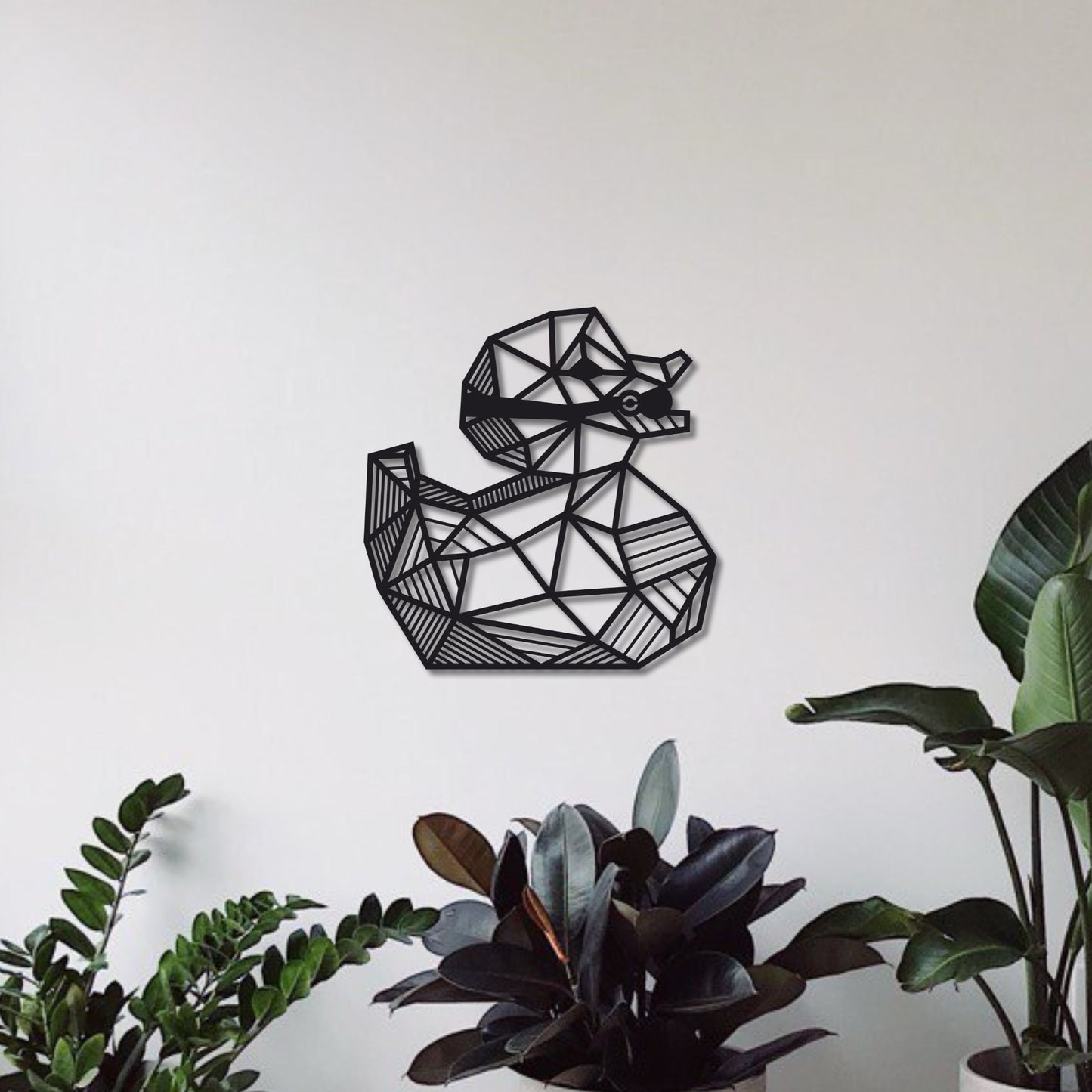 Wandbild aus Holz geometrische Ente Holzschild zum Aufkleben Deko Wandkunst Geburtstagsgeschenk Klebepads Moderne Wandkunst Bondage
