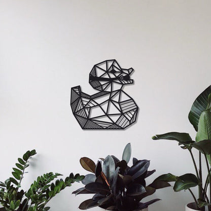 Wandbild aus Holz geometrische Ente Holzschild zum Aufkleben Deko Wandkunst Geburtstagsgeschenk Klebepads Moderne Wandkunst Bondage