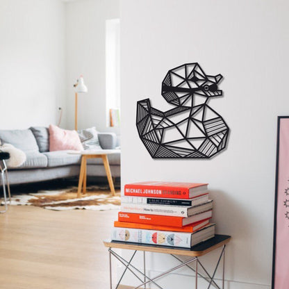 Wandbild aus Holz geometrische Ente Holzschild zum Aufkleben Deko Wandkunst Geburtstagsgeschenk Klebepads Moderne Wandkunst Bondage
