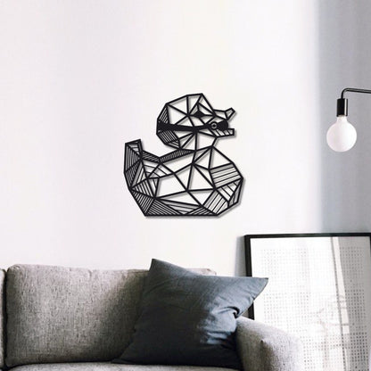 Wandbild aus Holz geometrische Ente Holzschild zum Aufkleben Deko Wandkunst Geburtstagsgeschenk Klebepads Moderne Wandkunst Bondage