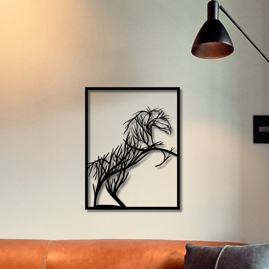 Wandbild aus Holz Pferde Deko Holzschild zum Aufkleben Pferdeliebhaber Tierliebhaber Wandkunst Geburtstagsgeschenk Klebepads Pferdemotiv
