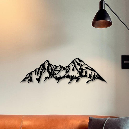 Wandbild aus Holz Watzmann Berge Alpen Holzschild zum Aufkleben Berglandschaft Deko Wandkunst Geburtstagsgeschenk für Bergsteiger Wanderer