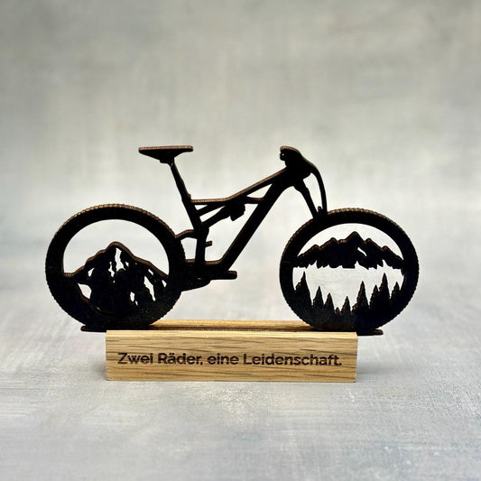 Personalisierbare Fahrradfigur Rennrad Mountainbike Fahrrad mit Eichenholz Perfektes Geschenk für Radfahrer Fahrradliebhaber Geburtstag