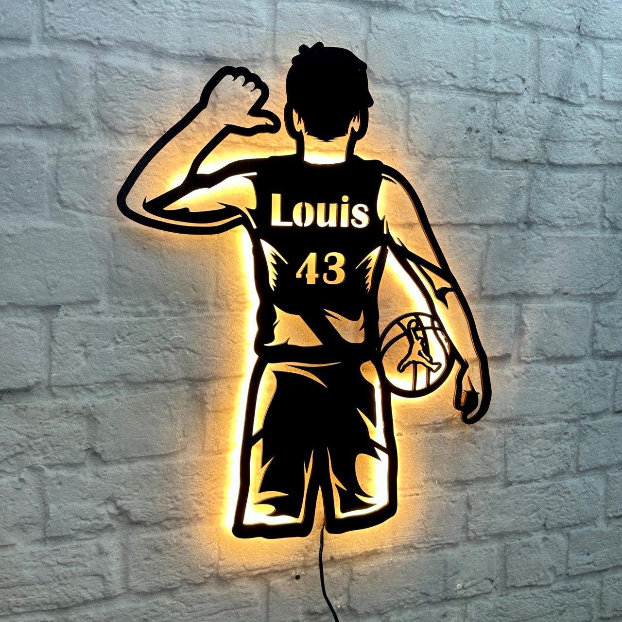 personalisiertes Geschenk für Basketball Spieler Basketballfreund Liebhaber Schild Kindergeburtstag Basteketballtrainer Basketballschild