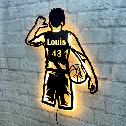 personalisiertes Geschenk für Basketball Spieler Basketballfreund Liebhaber Schild Kindergeburtstag Basteketballtrainer Basketballschild