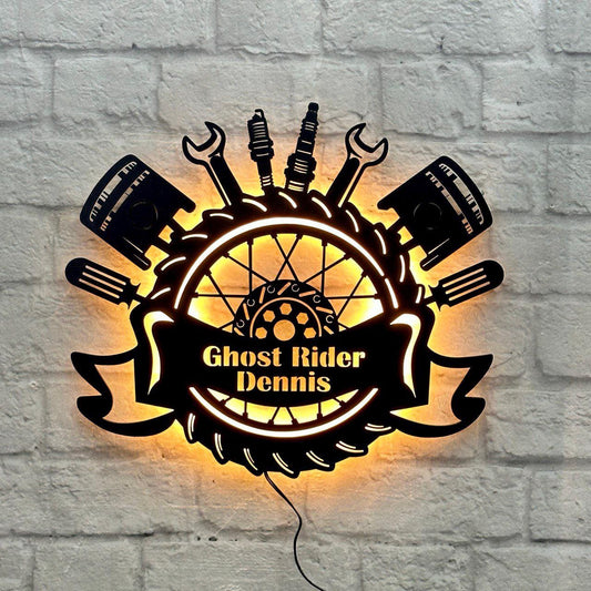 Geschenk für Motorrad Fahrer Biker Zweirad Mechaniker Werkstattmitarbeiter Wanddeko Motoradwerkstatt Geburtstag Jubiläum Meister Prüfung