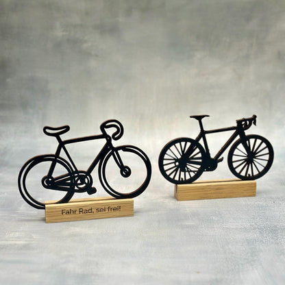 Personalisierbare Fahrradfigur Rennrad Mountainbike Fahrrad mit Eichenholz Perfektes Geschenk für Radfahrer Fahrradliebhaber Geburtstag