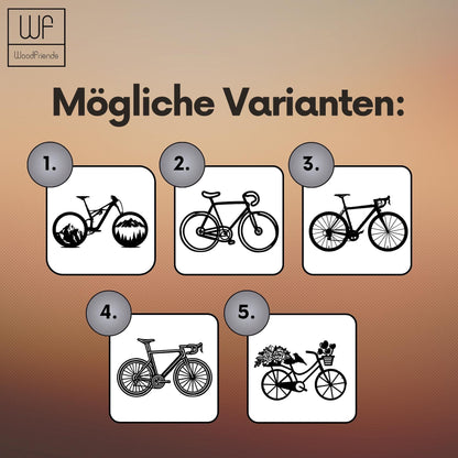 Personalisierbare Fahrradfigur Rennrad Mountainbike Fahrrad mit Eichenholz Perfektes Geschenk für Radfahrer Fahrradliebhaber Geburtstag