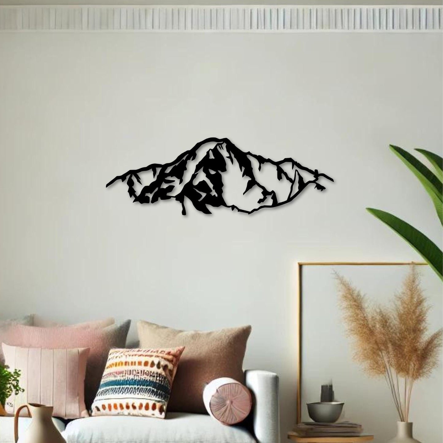 Wandbild aus Holz Mont Blanc Berge Alpen Holzschild zum Aufkleben Berglandschaft Deko Wandkunst Geburtstagsgeschenk für Bergsteiger Wanderer