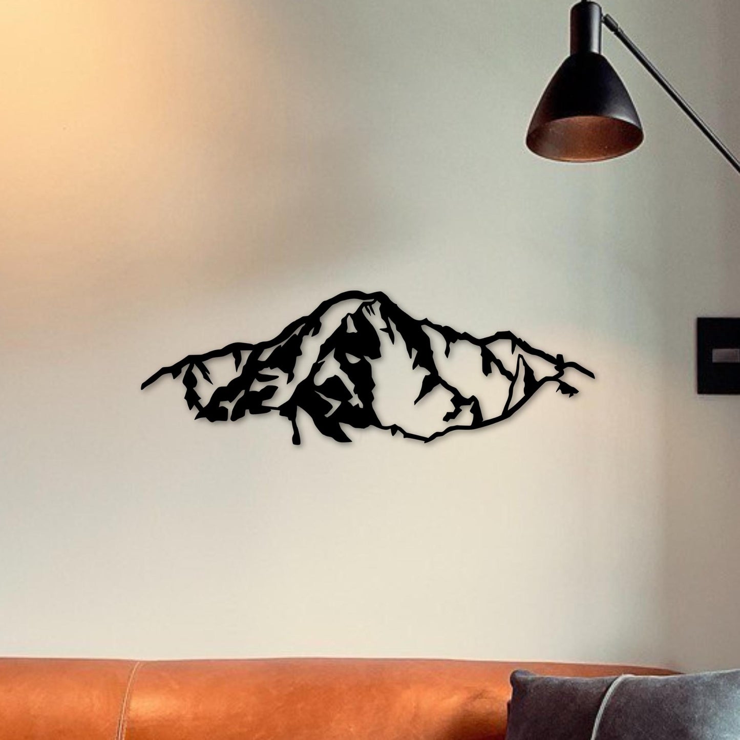Wandbild aus Holz Mont Blanc Berge Alpen Holzschild zum Aufkleben Berglandschaft Deko Wandkunst Geburtstagsgeschenk für Bergsteiger Wanderer