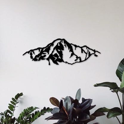 Wandbild aus Holz Mont Blanc Berge Alpen Holzschild zum Aufkleben Berglandschaft Deko Wandkunst Geburtstagsgeschenk für Bergsteiger Wanderer