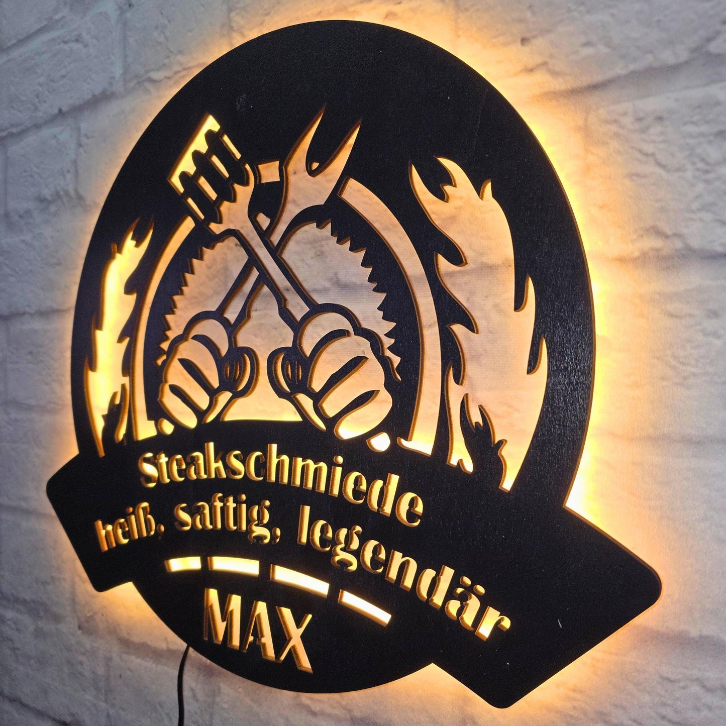 Namensschild mit LED