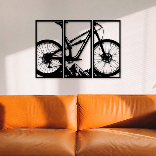 Wandbild aus Holz: Mountainbike | Holzschild für Fahrradliebhaber, Deko, Geschenk, Fahrradsport