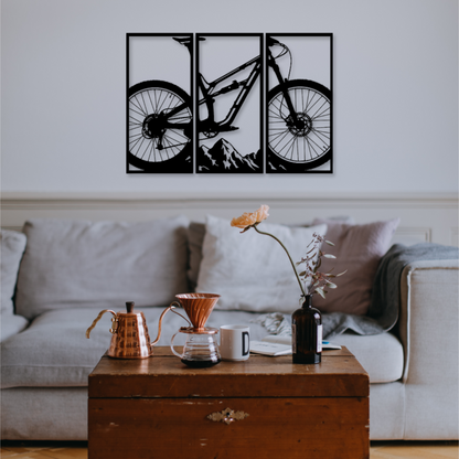 Wandbild aus Holz: Mountainbike | Holzschild für Fahrradliebhaber, Deko, Geschenk, Fahrradsport