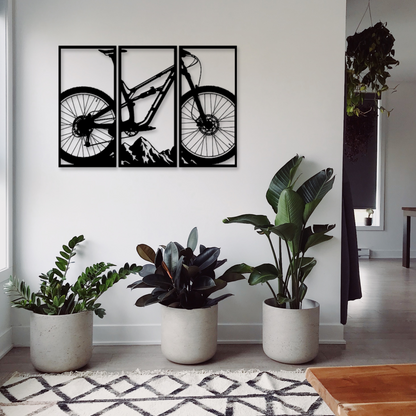 Wandbild aus Holz: Mountainbike | Holzschild für Fahrradliebhaber, Deko, Geschenk, Fahrradsport