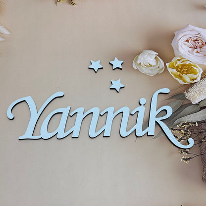 Personalisierter Namensschild aus Holz: Kinderzimmer Deko | Geschenk zur Babyparty, Türschild