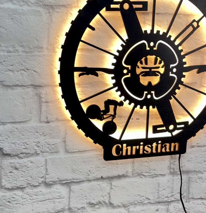 Personalisiertes Geschenk für Radfahrer: Wandkunst | Mountainbike, Rennrad, E-Bike, Geburtstagsgeschenk