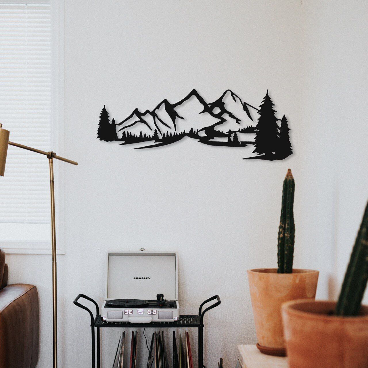 Wandbild aus Holz: Berge | Holzschild für Bergliebhaber & Bergsteiger, Deko zum Aufkleben